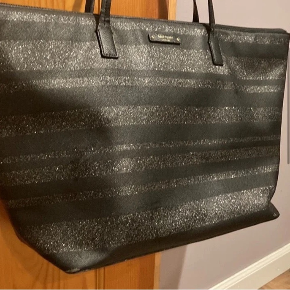 Kate Spade Glitter Striped Tote